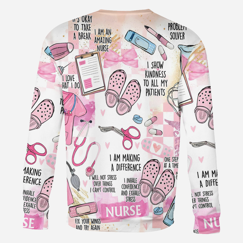 I Love What I Do - Personalized Nurse All Over Shirt