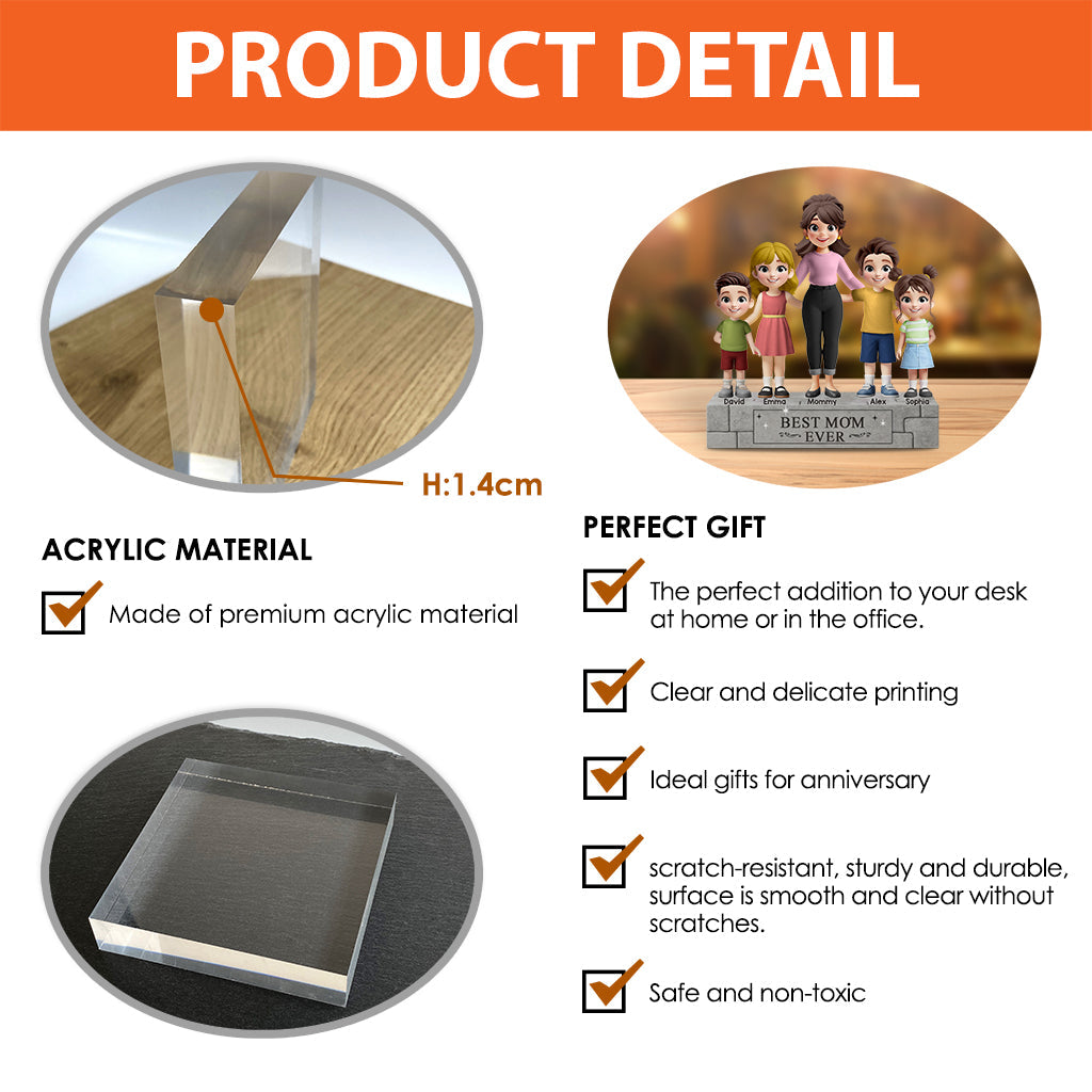 Bester Papa aller Zeiten – Personalisierte Acrylplakette in individueller Form für Väter