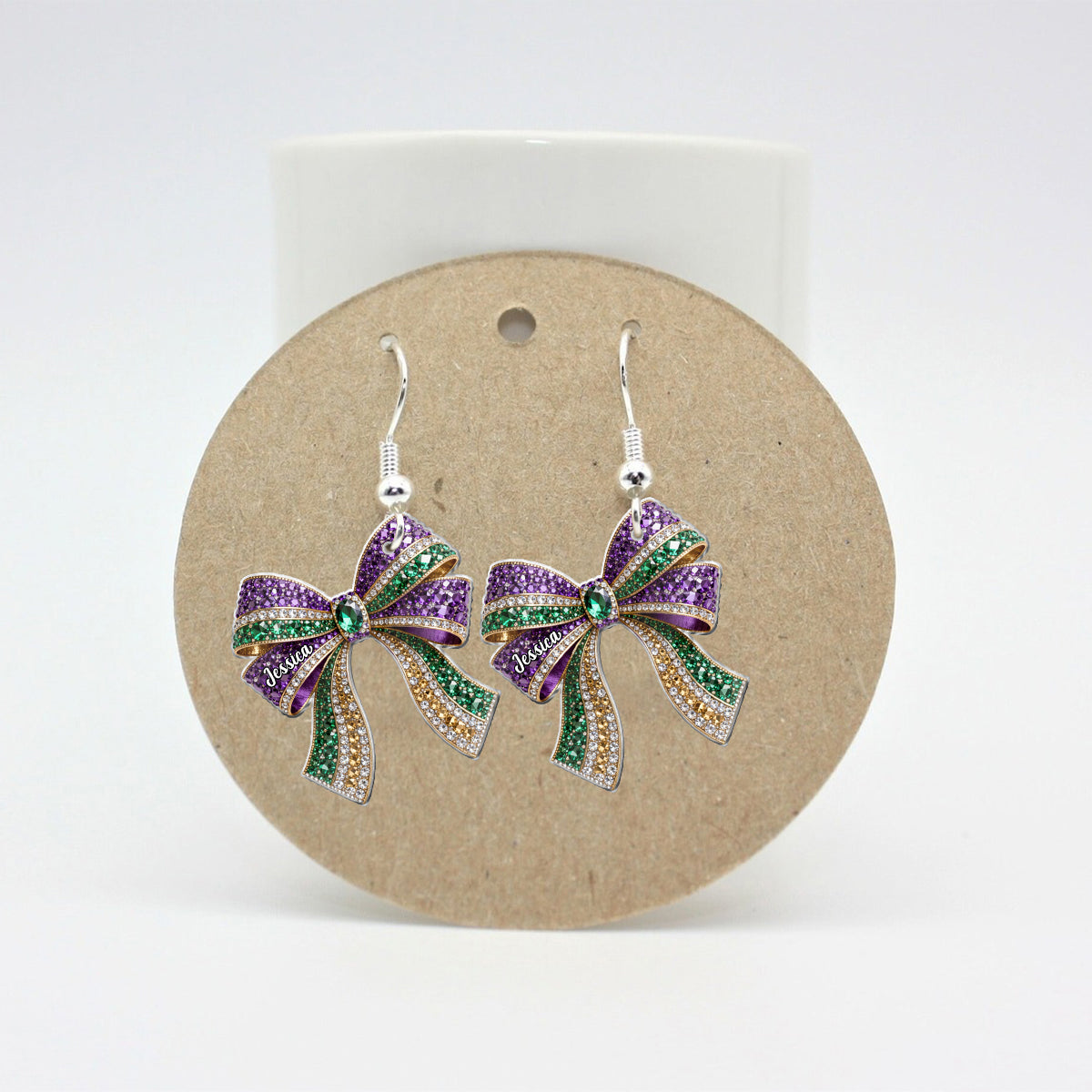 Es ist Mardi Gras, Leute! - Personalisierte Mardi-Gras-Ohrringe