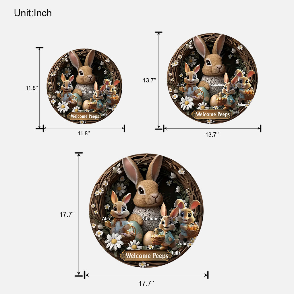Omas Freunde – Personalisiertes, individuell geformtes Holzschild in Oma-Form