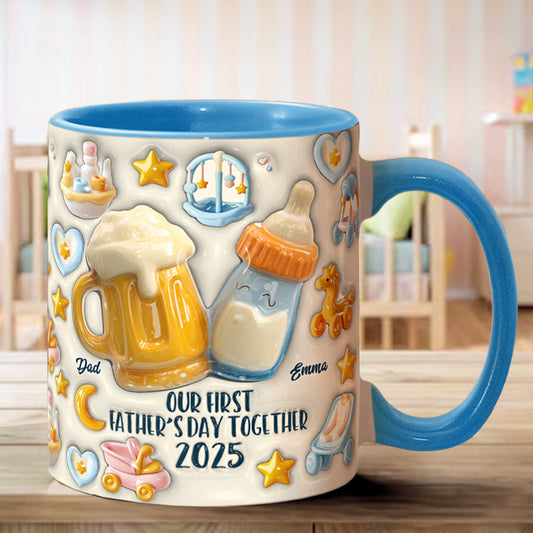 Our First Father's Day Together - Personalized Father Accent Mug