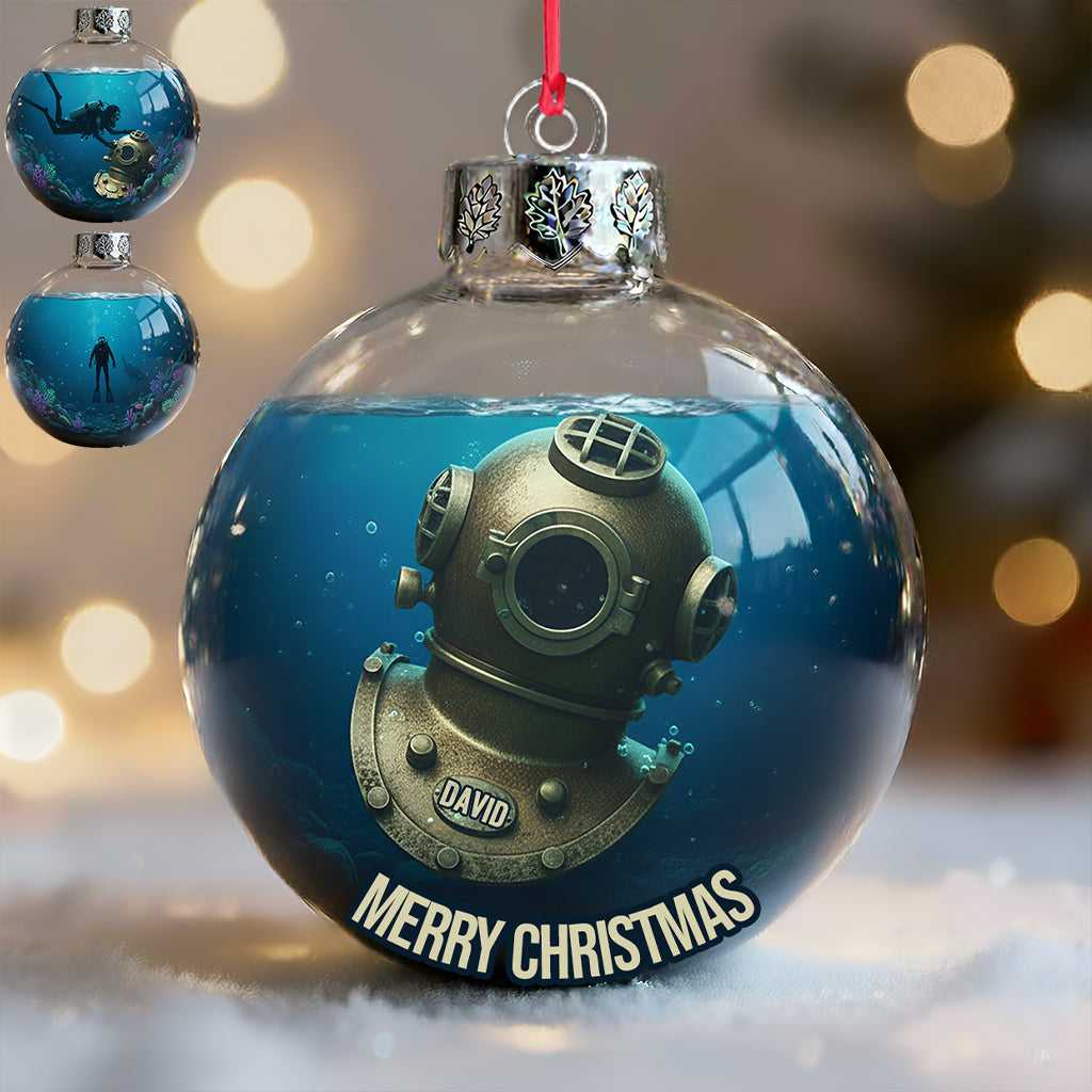 Diving Home For Christmas - Personalized Scuba Diving Ornament