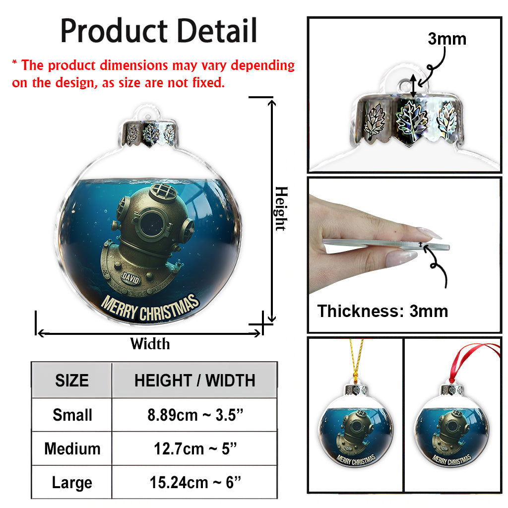 Diving Home For Christmas - Personalized Scuba Diving Ornament