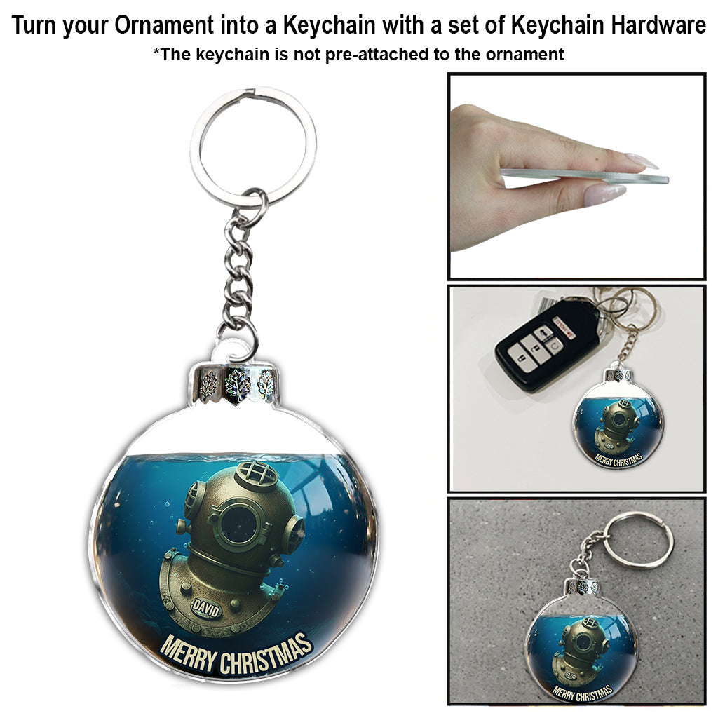 Diving Home For Christmas - Personalized Scuba Diving Ornament
