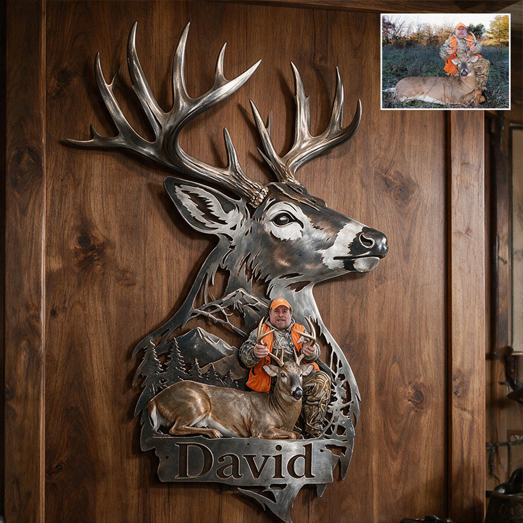 Love Hunting - Personalized Hunting 3D Printed Cut Metal Sign