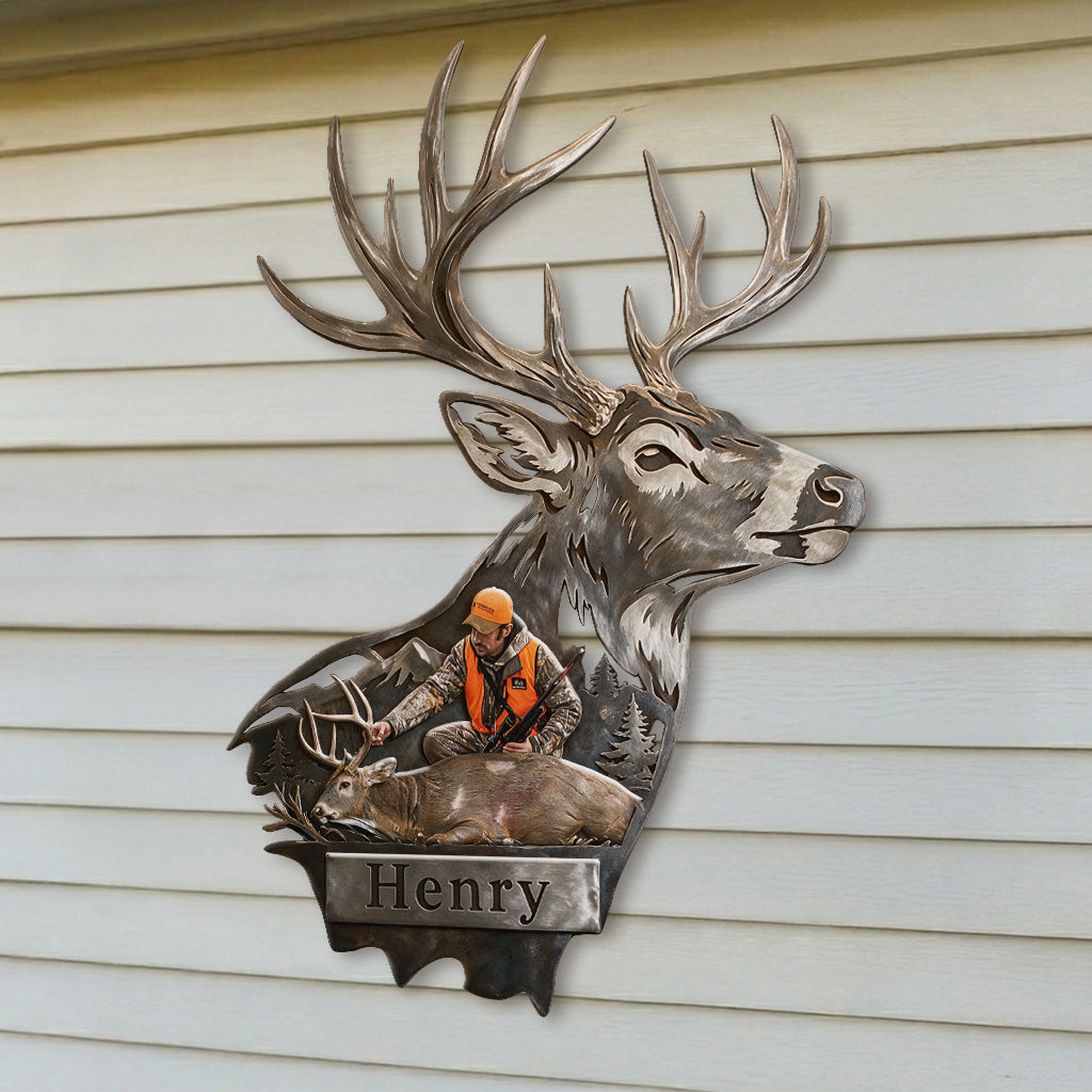 Love Hunting - Personalized Hunting 3D Printed Cut Metal Sign