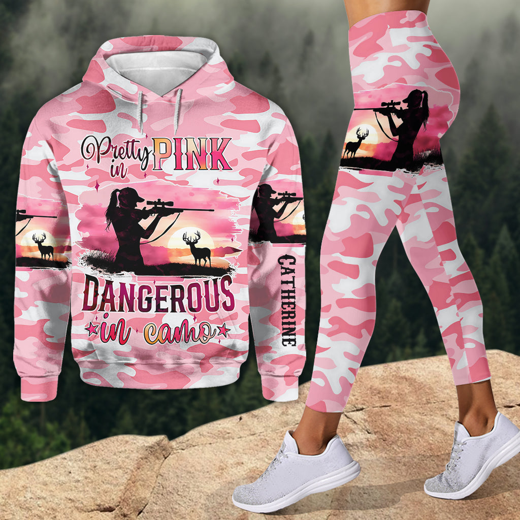 Pink Camo - Personalized Hunting Hoodie and Leggings