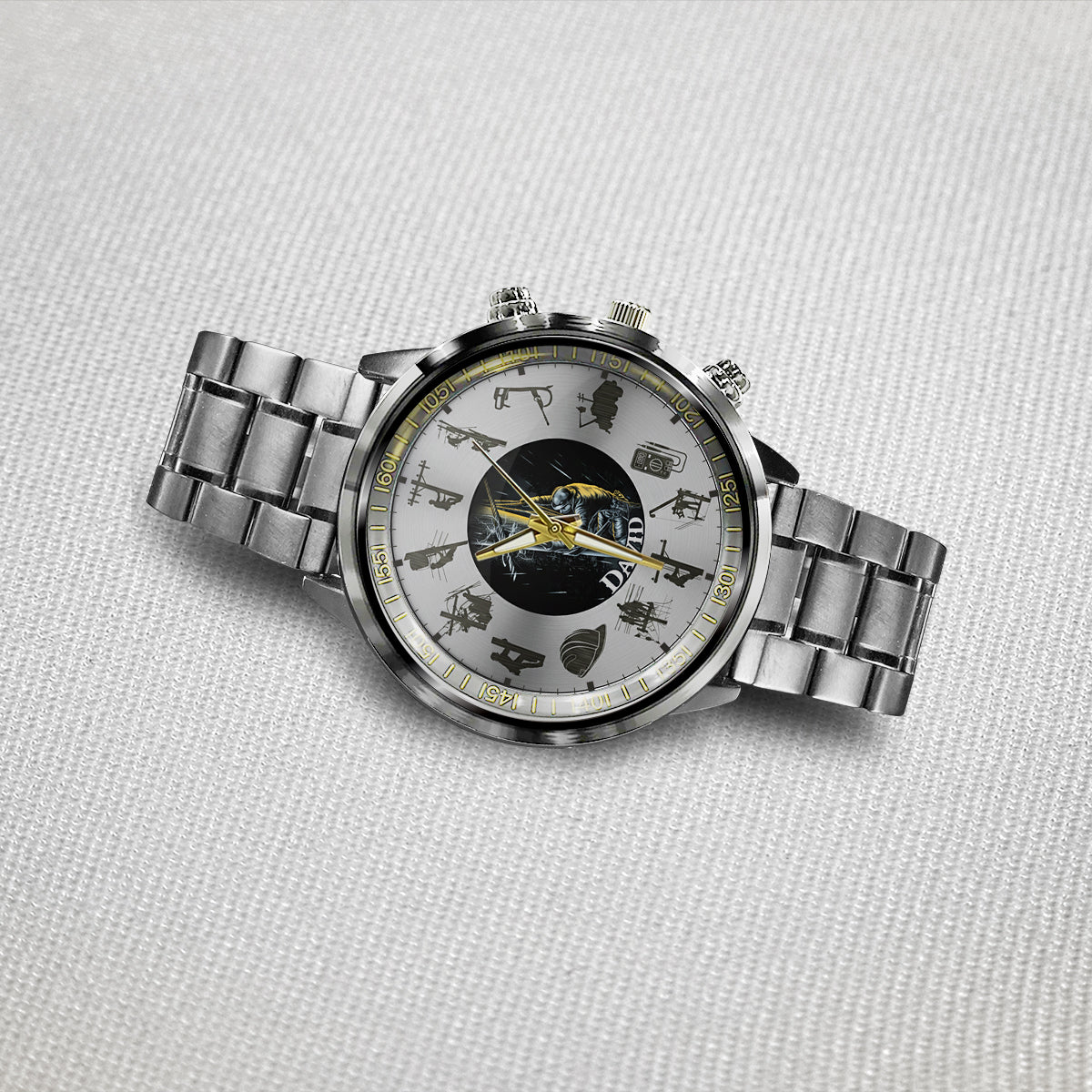 Licht anlassen – Personalisierte Handuhr für Elektriker