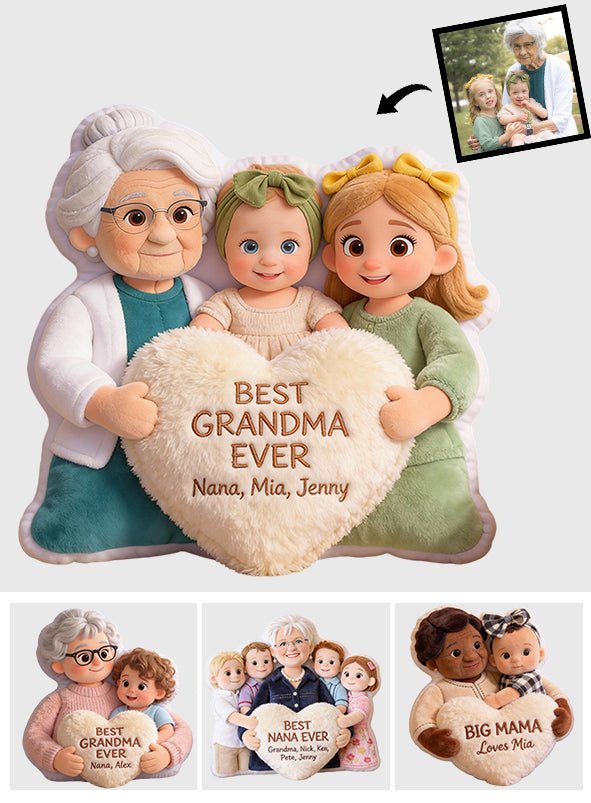 Die beste Oma aller Zeiten – personalisiertes Oma-Kissen in Kunstfellform