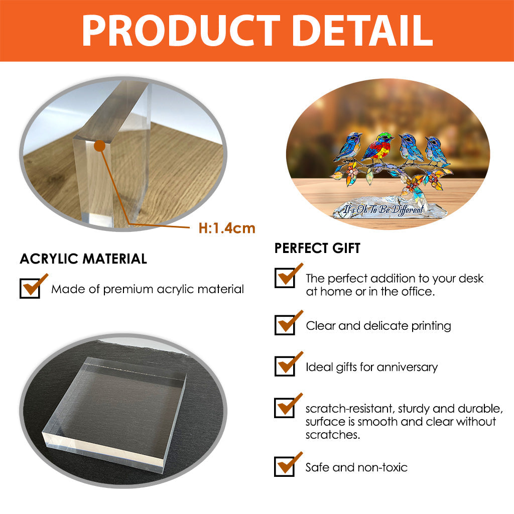 Es ist okay, anders zu sein – Personalisierte Acrylplakette zur Sensibilisierung für Autismus in individueller Form