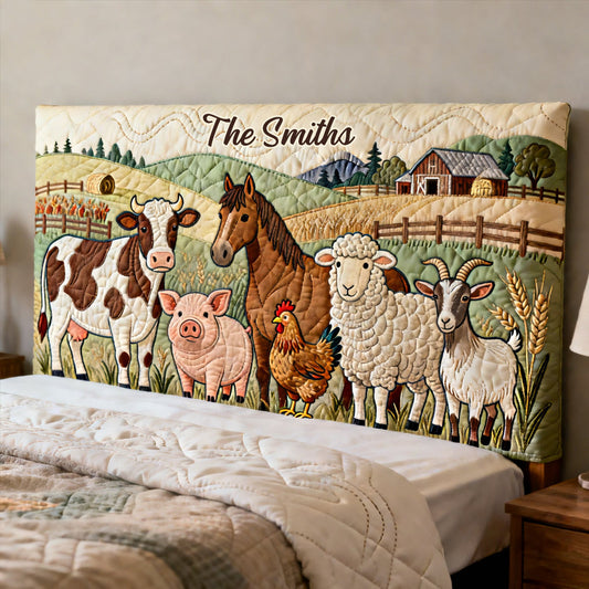 Farmhouse - Personalized Farmer Headboard Slipcover