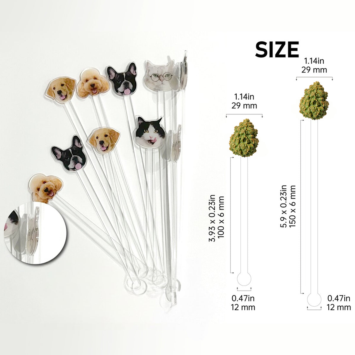 Love Weed - Personalized Weed Set Accent Mug with Acrylic Stirrers