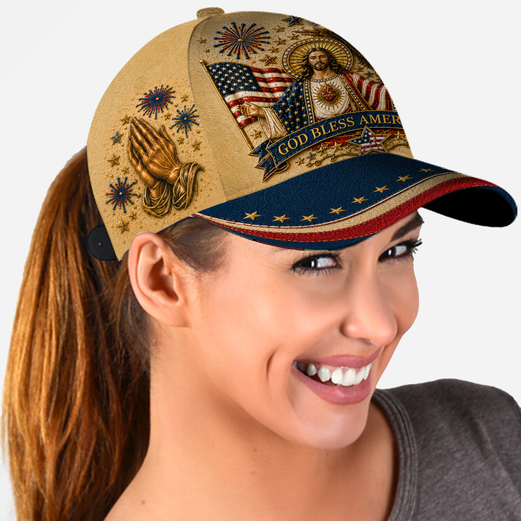 Eine Nation Unter Gott, 4. Juli - Personalisierte Christliche Klassische Kappe Mit Anstecker