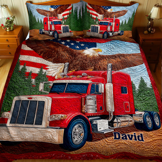 Keep On Truckin – Personalisiertes Weißkopfseeadler-Quiltset