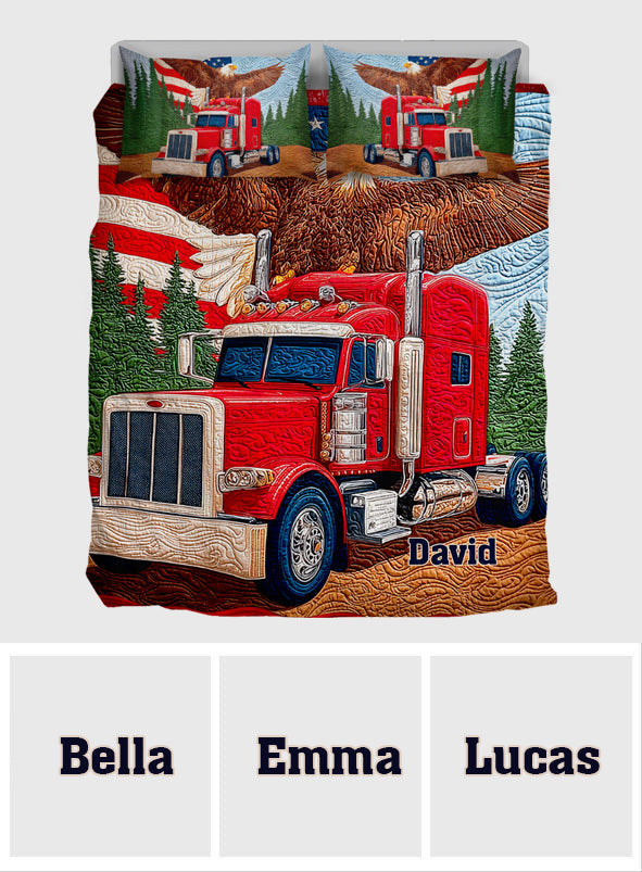 Keep On Truckin – Personalisiertes Weißkopfseeadler-Quiltset