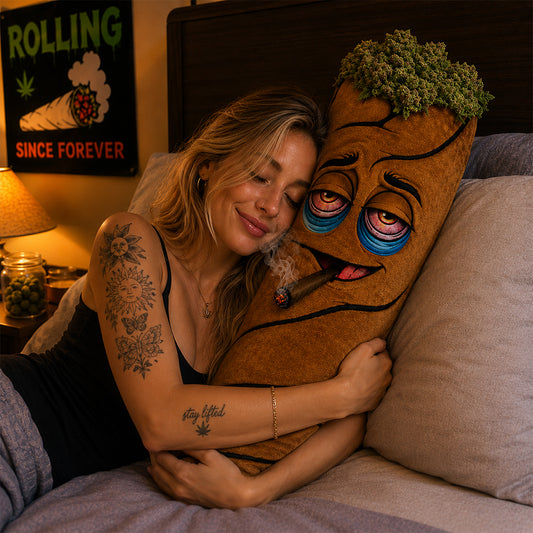 Stoner Geschenk - Personalisierte Premium Kunstfell Kissen