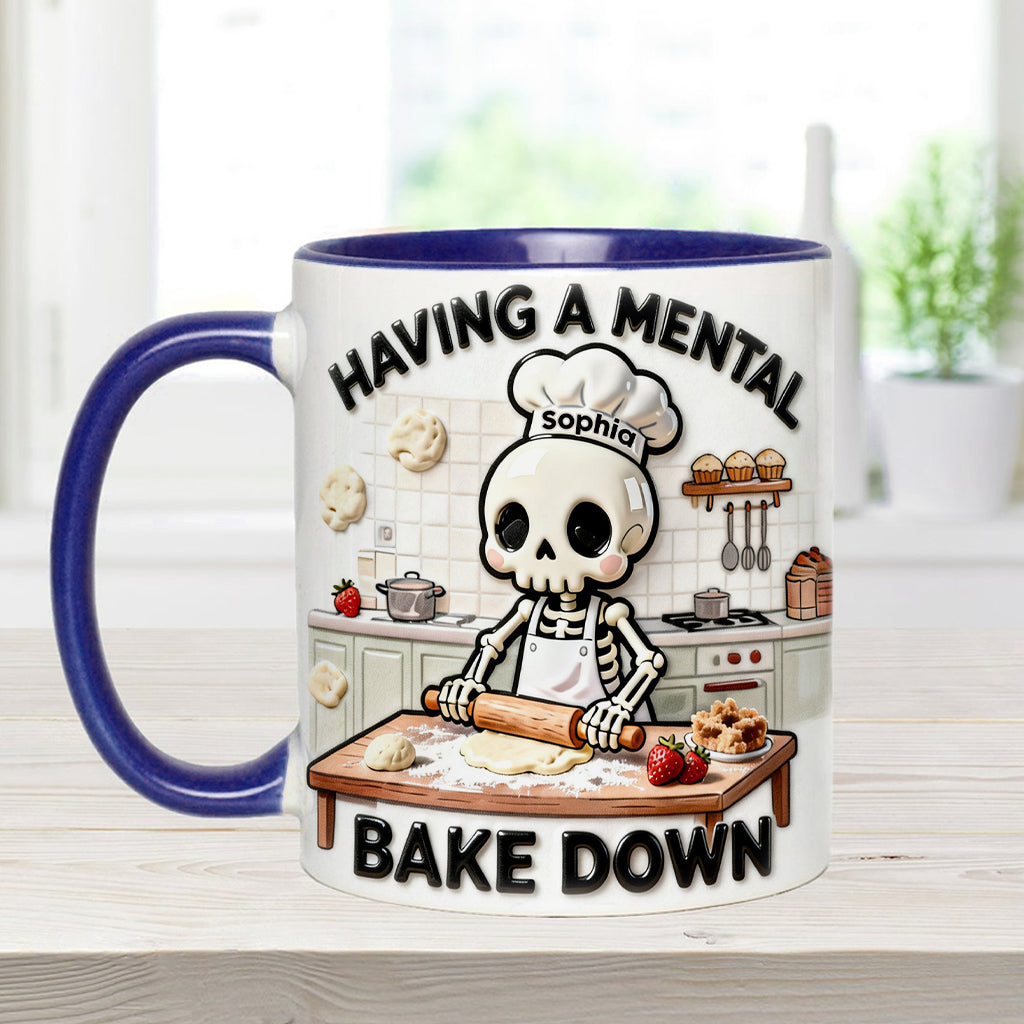 Mentales Backfieber – Personalisierte Tasse und Untersetzer mit Backmotiv