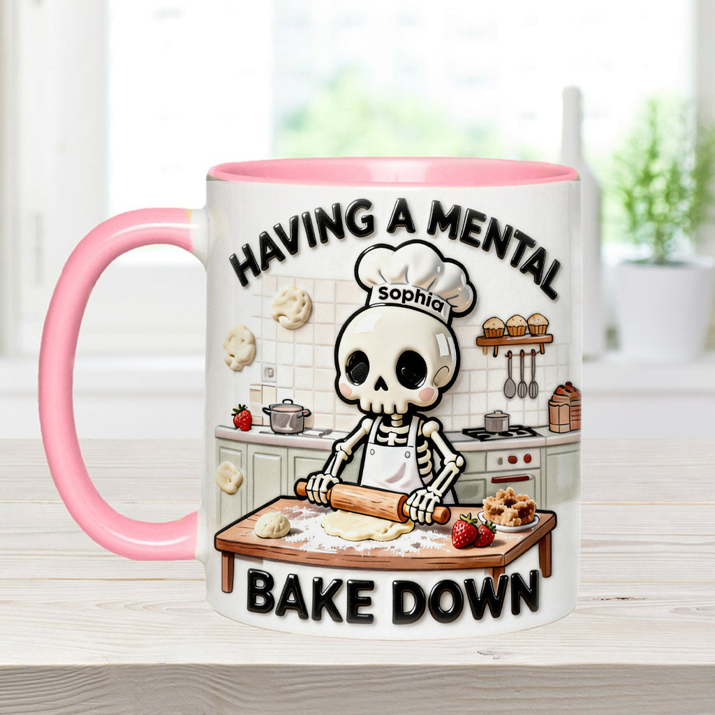 Mentales Backfieber – Personalisierte Tasse und Untersetzer mit Backmotiv