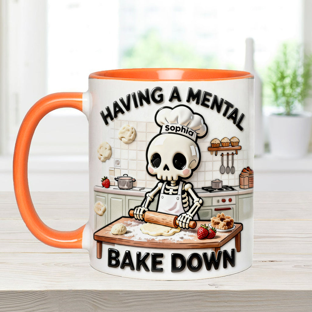 Mentales Backfieber – Personalisierte Tasse und Untersetzer mit Backmotiv