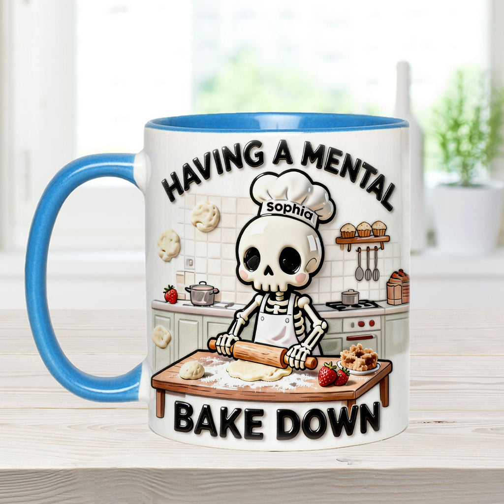 Mentales Backfieber – Personalisierte Tasse und Untersetzer mit Backmotiv