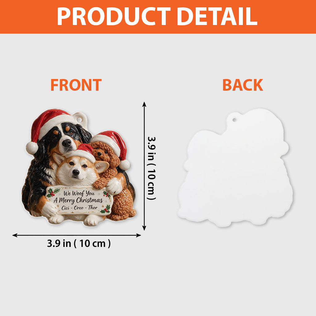 Kleines Weihnachten - Personalisierte Premium 3D Hundedekoration