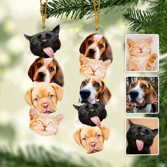 Fröhliche Haustierweihnachten – Personalisierter Hunde-Anhänger