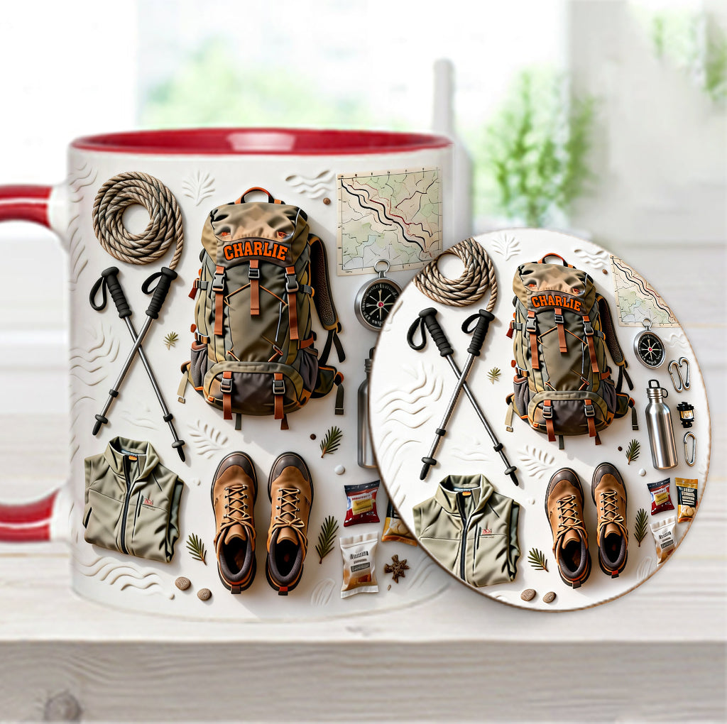 Wanderbegeisterte – Personalisierter Wanderbecher & Untersetzer