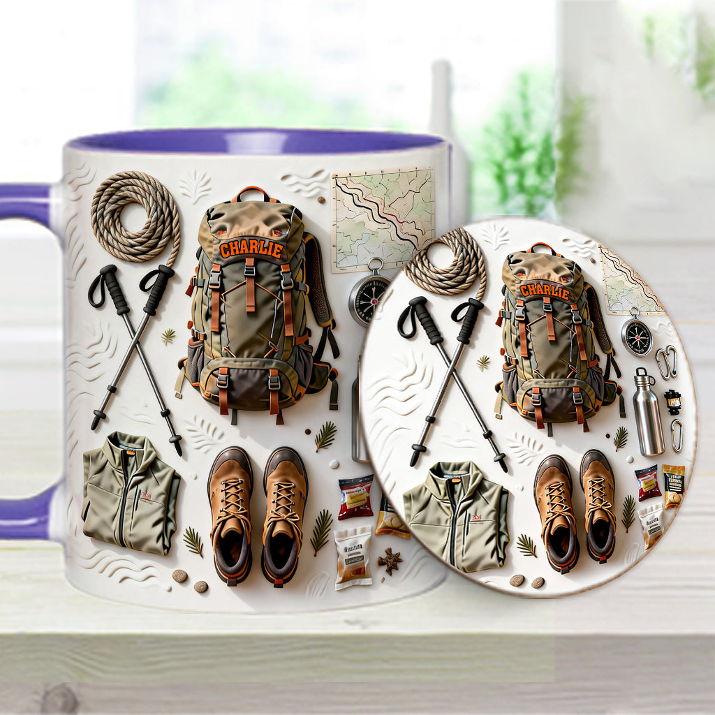 Wanderbegeisterte – Personalisierter Wanderbecher & Untersetzer