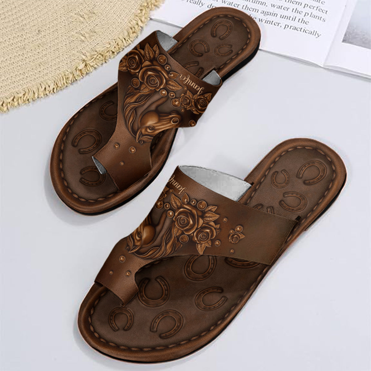 Love Horse - Personalized Horse Open Toe Sandals