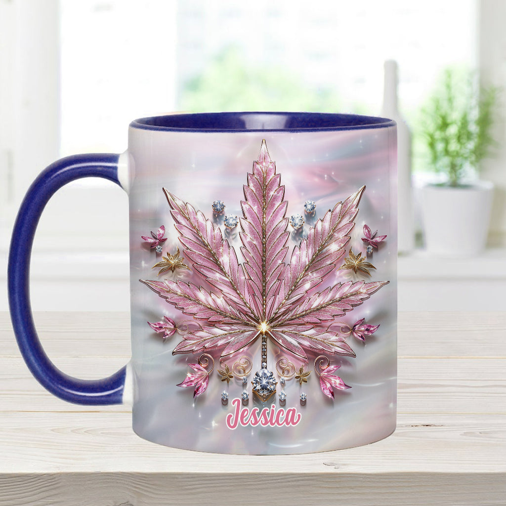 Pink Cannabis - Personalisierter Becher mit Cannabis-Akzent