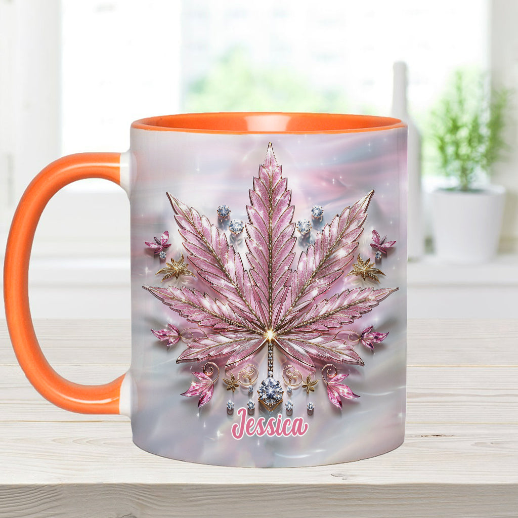 Pink Cannabis - Personalisierter Becher mit Cannabis-Akzent