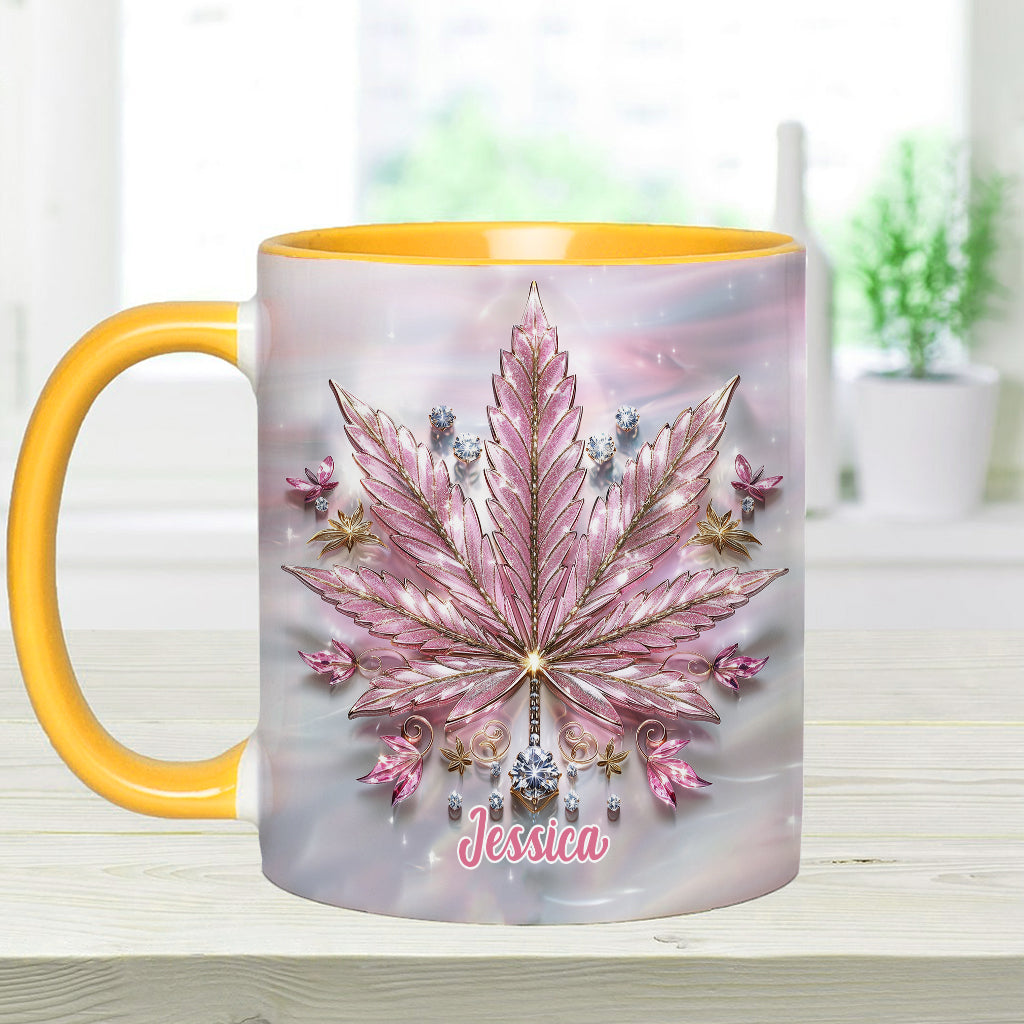 Pink Cannabis - Personalisierter Becher mit Cannabis-Akzent
