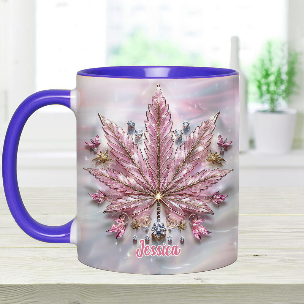 Pink Cannabis - Personalisierter Becher mit Cannabis-Akzent