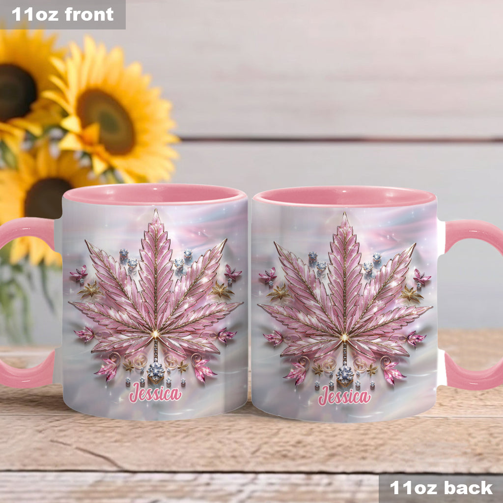 Pink Cannabis - Personalisierter Becher mit Cannabis-Akzent