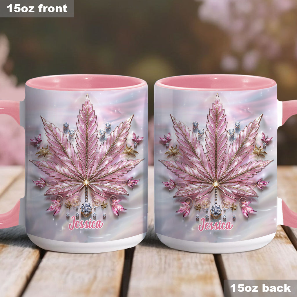 Pink Cannabis - Personalisierter Becher mit Cannabis-Akzent