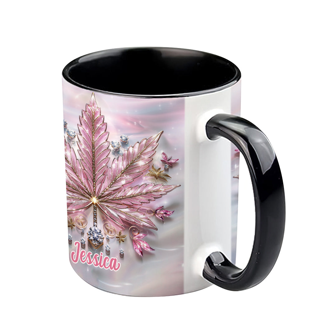 Pink Cannabis - Personalisierter Becher mit Cannabis-Akzent