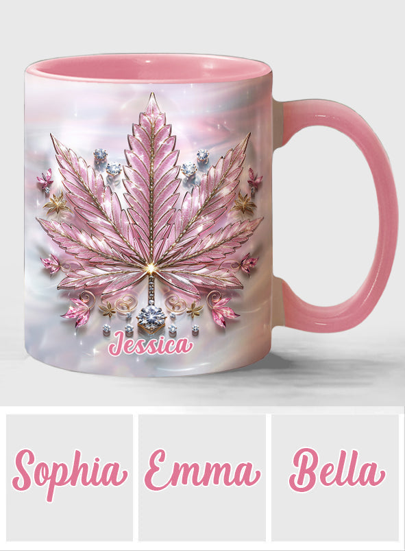 Pink Cannabis - Personalisierter Becher mit Cannabis-Akzent