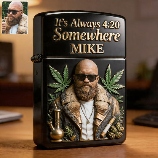 Cannabis-Liebhaber, Individuell Aus Jedes Foto - Personalisierter Grasfeuerzeug