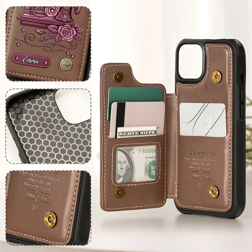 Love Sewing - Personalized Sewing Wallet Phone Case