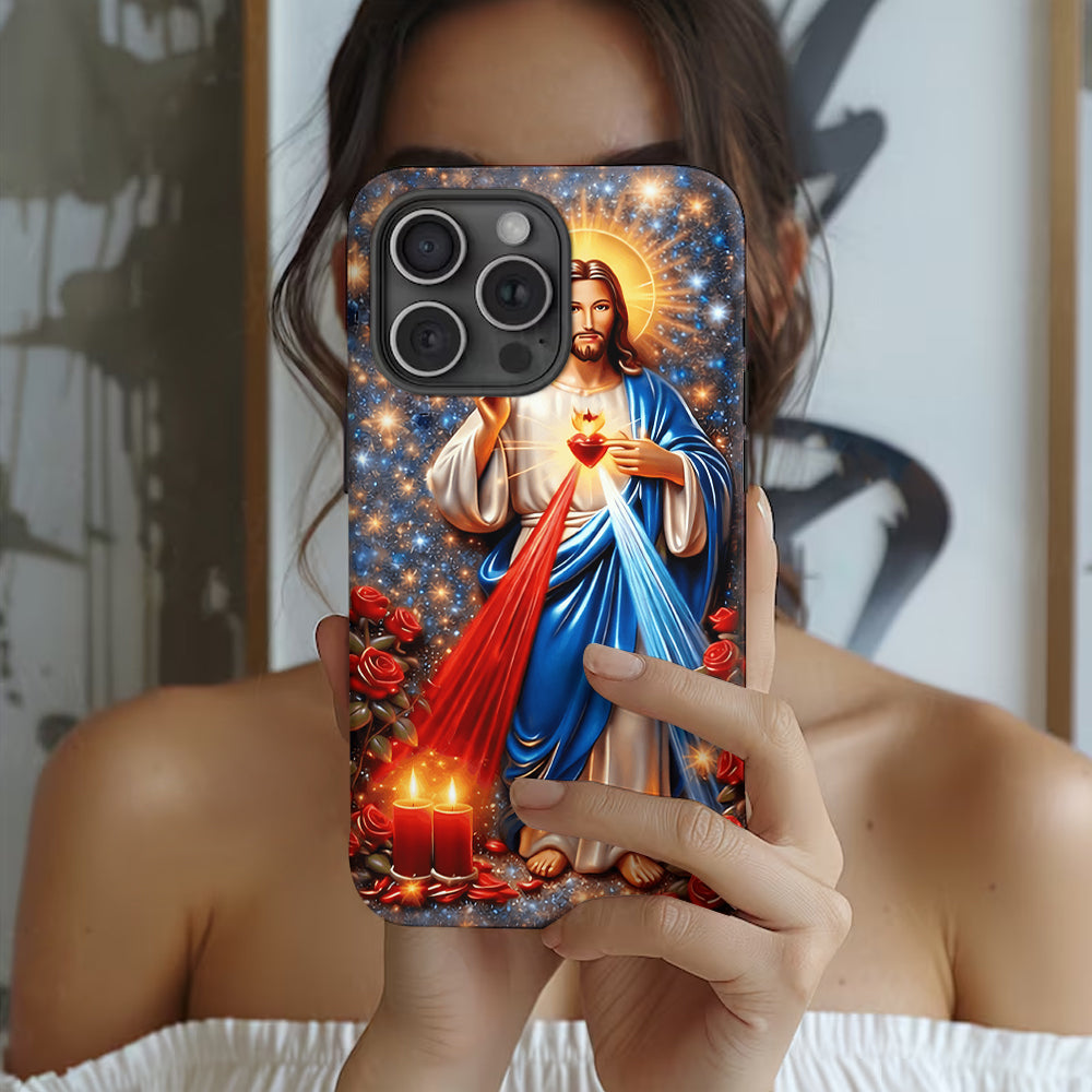 Sacred Heart of Jesus - Personalized Christian Full Print Phone Case