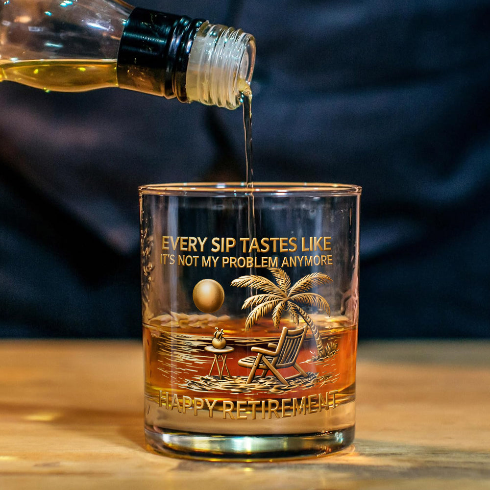 Happy Retirement - Personalized Retired Whiskey Decanter Set