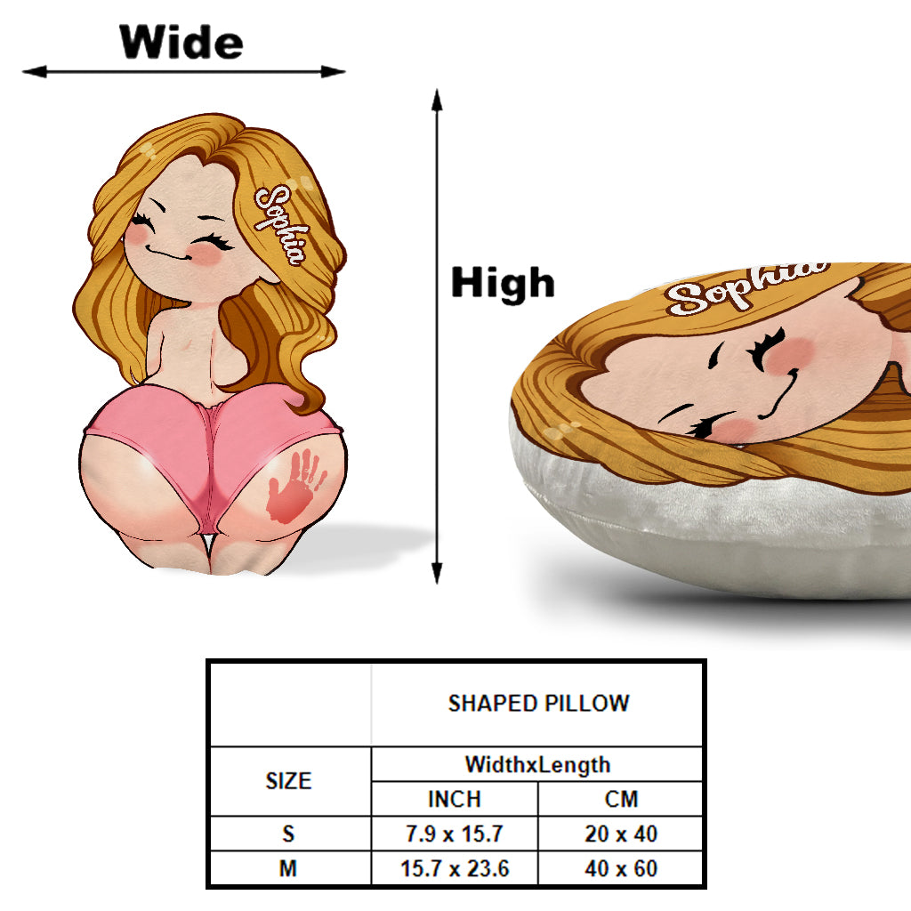 Lustige Chibi-Kunst für Paare – personalisiertes Kissen in Pärchenform