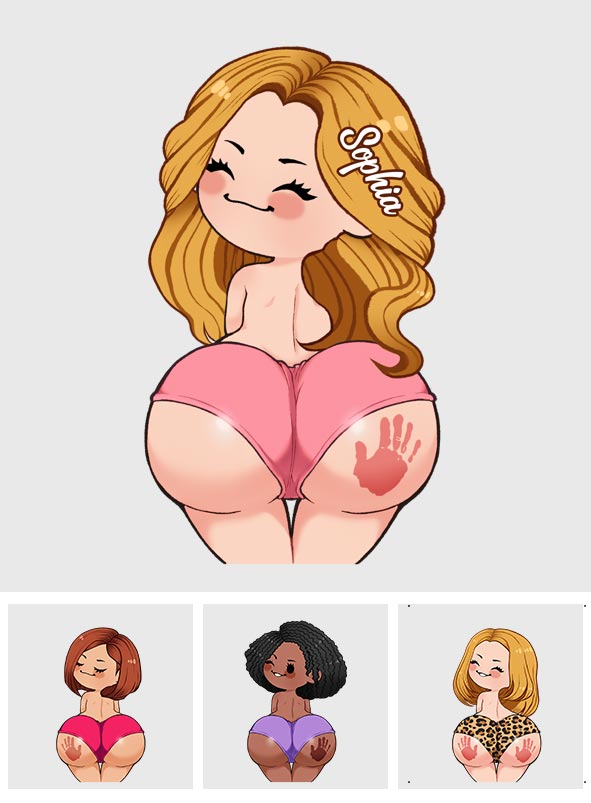 Lustige Chibi-Kunst für Paare – personalisiertes Kissen in Pärchenform