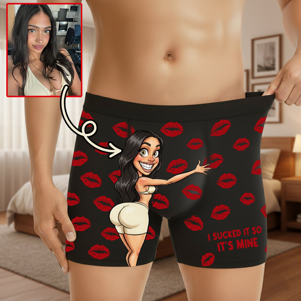 Lustige Karikatur, Valentinstagsgeschenk für Freund/Ehemann – personalisierte Boxershorts für Paare