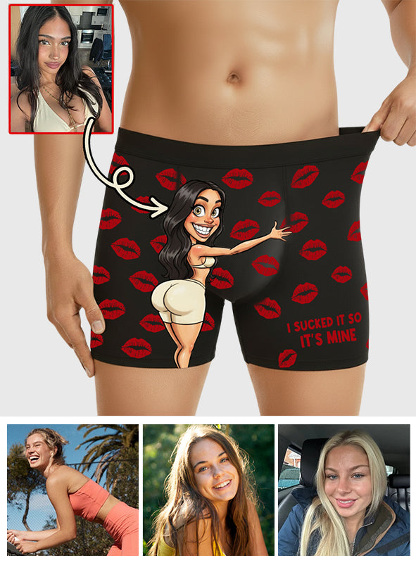 Lustige Karikatur, Valentinstagsgeschenk für Freund/Ehemann – personalisierte Boxershorts für Paare