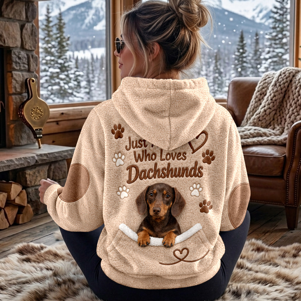 Ein Mädchen, das Hunde liebt - Personalisierter Hundepullover aus Fleece