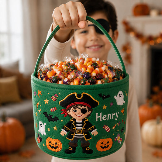 Süßes oder Saures - Personalisierte Kinder-Canvas-Bucket-Tasche