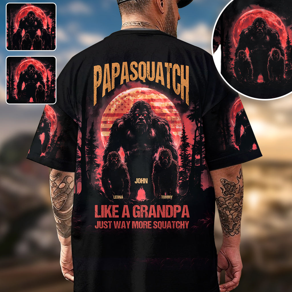 Papasquatch - Personalized Father All Over Shirt