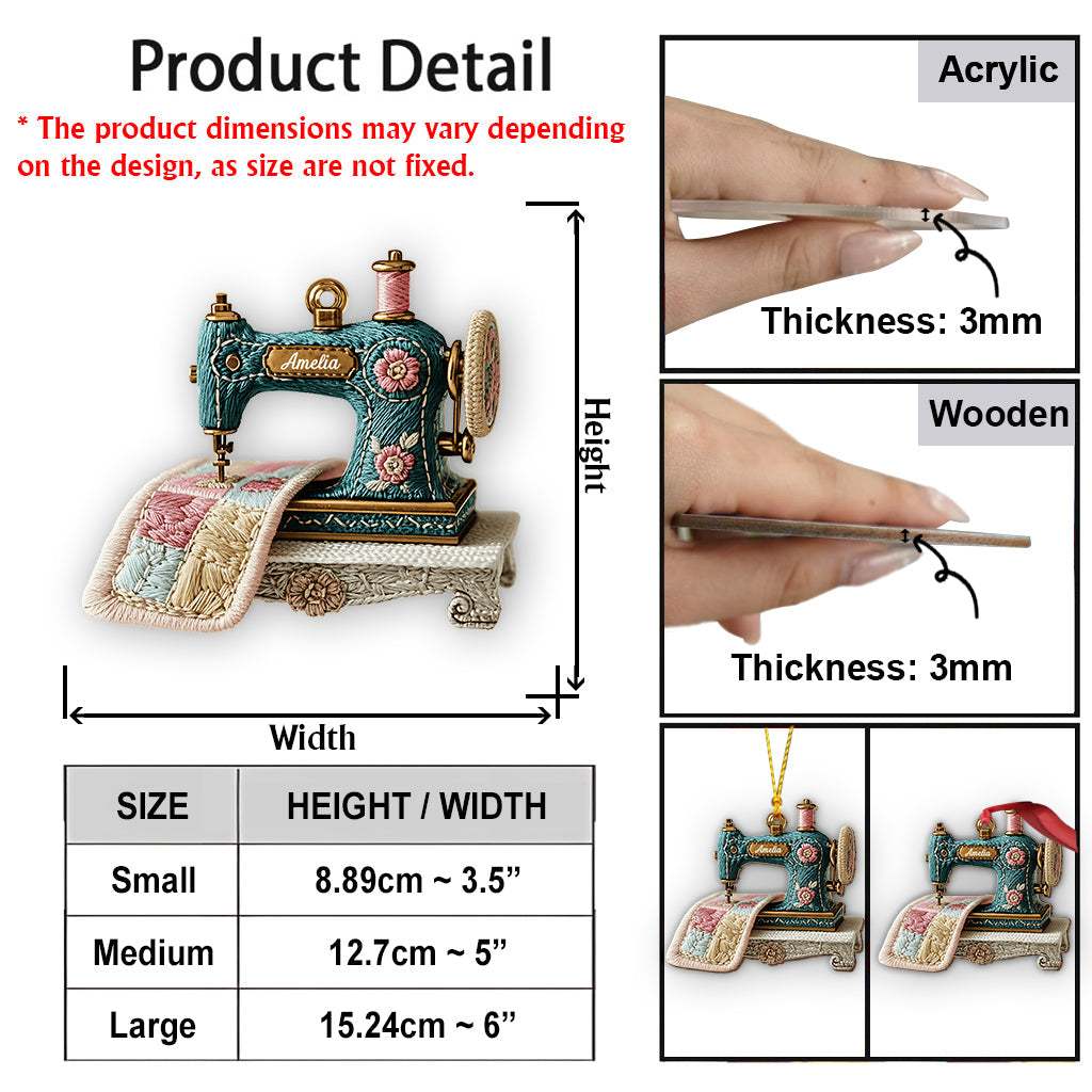 Vintage-Nähmaschine – personalisierter Nähschmuck