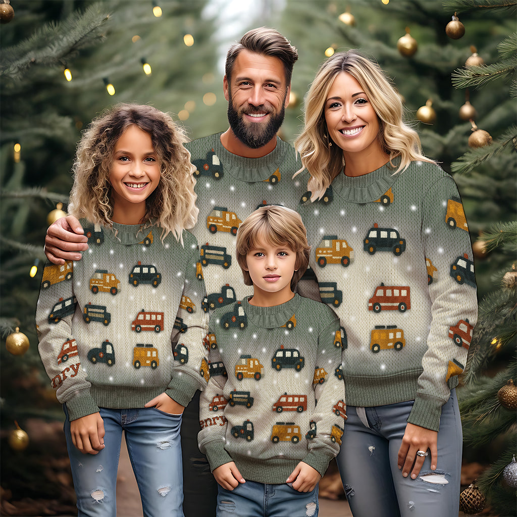 „Love Cars“-Pullover – personalisierter Kinderpullover